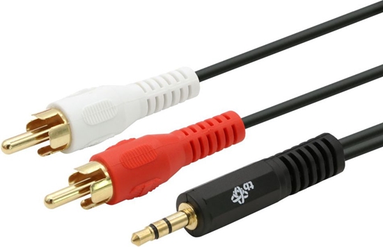 Picture of Kabel TB Print Jack 3.5mm - RCA (Cinch) x2 2.5m czarny (AKTBXAJ2RCA250B)
