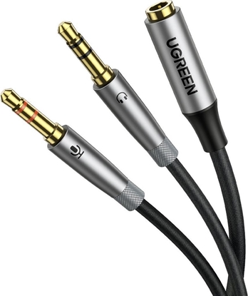 Attēls no Ugreen AV193 Audio Cable 3.5mm Jack female - x2 male / 0.2m