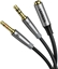 Изображение Ugreen AV193 Audio Cable 3.5mm Jack female - x2 male / 0.2m