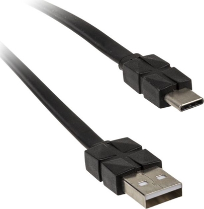 Изображение Kabel USB Akasa USB-A - USB-C 1 m Czarny (AK-CBUB43-10BK)