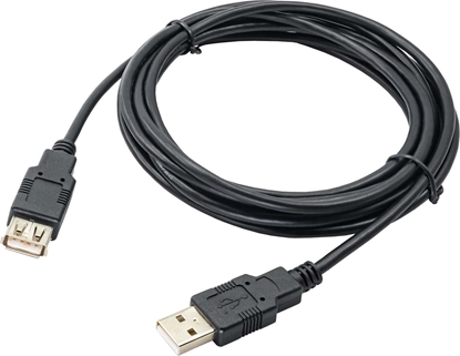 Изображение Kabel USB Akyga USB-A - USB-A 3 m Czarny (AK-USB-19)