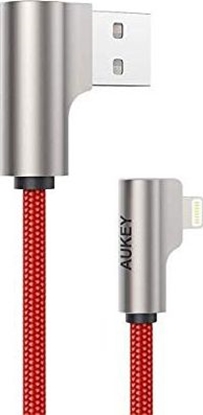 Attēls no Kabel USB Aukey USB-A - Lightning 2 m Czerwony (CB-AL01 RED)