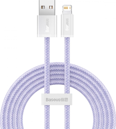 Picture of Kabel USB Baseus USB-A - Lightning 2 m Fioletowy (BSU3001PRP)