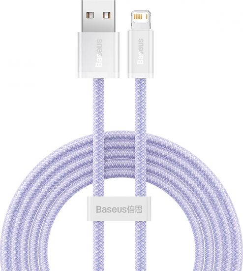 Picture of Kabel USB Baseus USB-A - Lightning 2 m Fioletowy (BSU3001PRP)