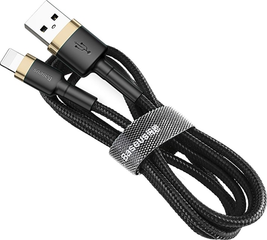 Picture of Baseus Baseus Cafule USB-A / Lightning 2.4A QC 3.0 cable 1 m - black and gold