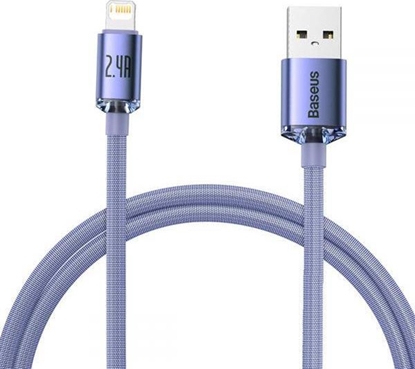 Attēls no Kabel USB Baseus USB-A - Lightning 1.2 m Fioletowy (6932172602703)
