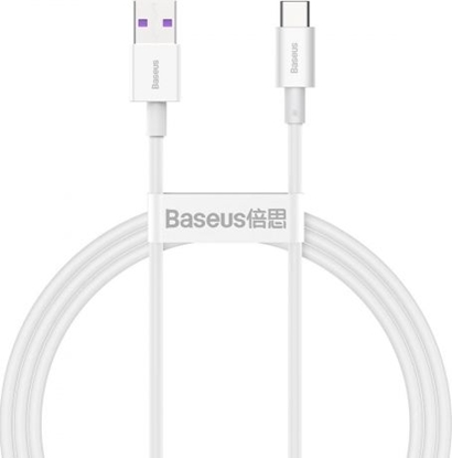 Attēls no Kabel USB Baseus USB-A - USB-C 1 m Biały (baseus_20210427162602)