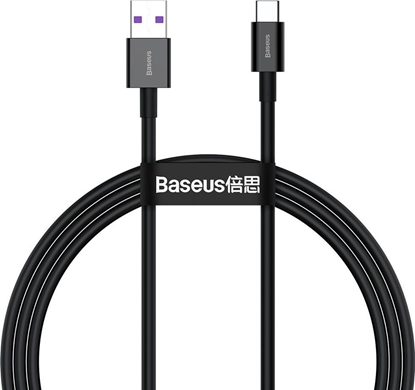 Attēls no Kabel USB Baseus USB-A - USB-C 1 m Czarny (BSU2667BLK)