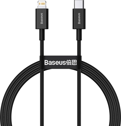 Picture of Kabel USB Baseus USB-C - Lightning 1 m Czarny (BSU2666BLK)