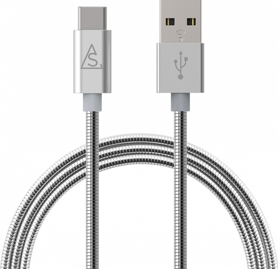 Picture of Kabel USB BlueLounge USB-A - USB-C 1 m Srebrny (613362)