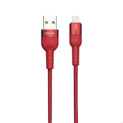 Picture of Kabel USB Borofone USB-A - Lightning 1.2 m Czerwony (6931474724069)