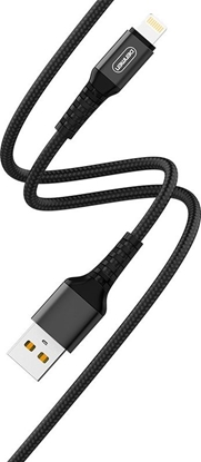 Attēls no Kabel USB Denmen USB-A - Lightning 1 m Czarny (29351)