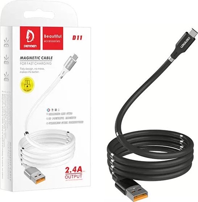 Attēls no Kabel USB Denmen USB-A - USB-C 1 m Czarny (29362)