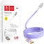 Изображение Kabel USB Denmen USB-A - USB-C 1 m Fioletowy (29364)