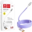 Picture of Kabel USB Denmen USB-A - USB-C 1 m Fioletowy (29364)