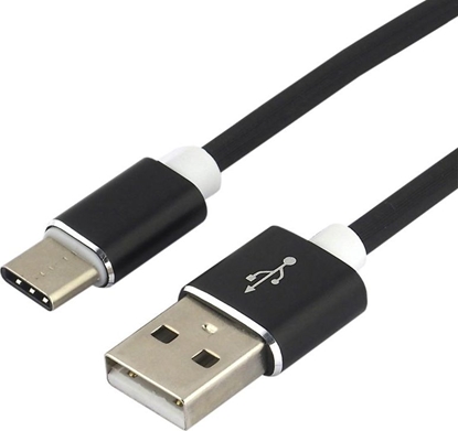 Изображение Kabel USB EverActive USB-A - USB-C 1 m Czarny (CBS-1CB)