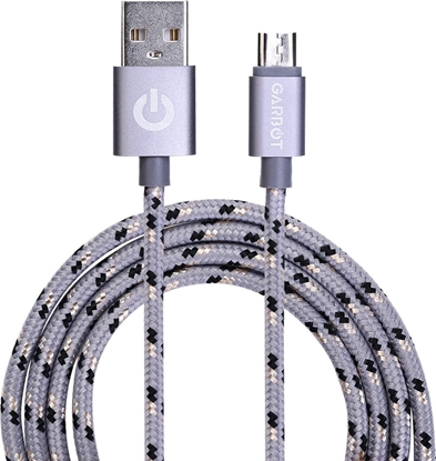 Attēls no Kabel USB Garbot USB-A - microUSB 1 m Szary (JAB-6824158)