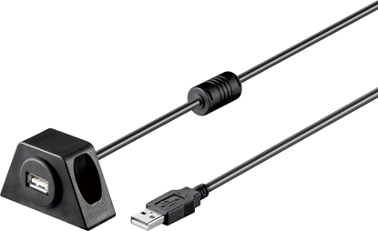 Attēls no Kabel USB Goobay USB-A - USB-A 2 m Czarny (93351)