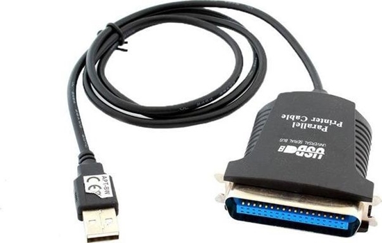 Изображение Kabel USB Hertz USB-A - IEEE 1284 (LPT) 0.8 m Czarny (394-uniw)