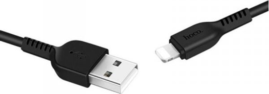 Изображение Kabel USB Hoco USB-A - Lightning 1 m Czarny (6957531068808)