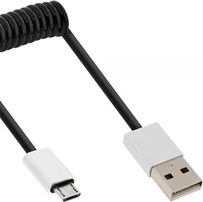 Attēls no Kabel USB InLine USB-A - microUSB 3 m Czarny (31730R)