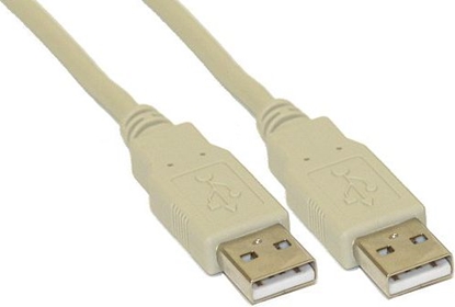 Attēls no Kabel USB InLine USB-A - USB-A 2 m Biały (34318H)