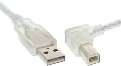 Attēls no Kabel USB InLine USB-A - USB-B 0.5 m Przezroczysty (34517R)