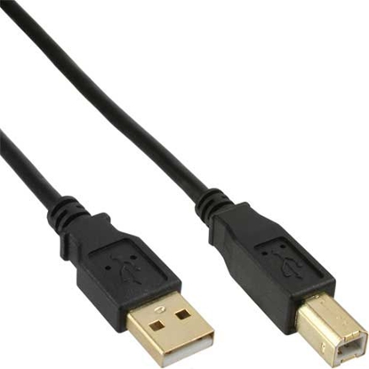 Attēls no Kabel USB InLine USB-A - USB-B 1 m Czarny (34510S)