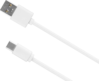 Изображение Kabel USB Kruger&Matz USB-A - USB-C 0.8 m Biały (KM0363)