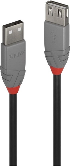 Изображение Lindy 0.5m USB 2.0 Type A Extension Cable, Anthra Line