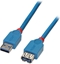 Изображение Kabel USB Lindy USB-A - USB-A 0.5 m Niebieski