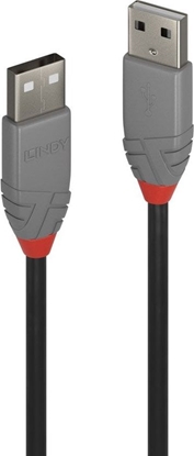 Attēls no Kabel USB Lindy USB-A - USB-A 2 m Czarny (JAB-4463312)