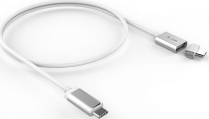 Изображение Kabel USB LMP USB-C - USB-C 1.8 m Biały (Magnetic Safety cable 1.8 m Silver)