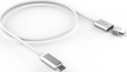 Attēls no Kabel USB LMP USB-C - USB-C 1.8 m Biay (Magnetic Safety cable 1.8 m Silver)