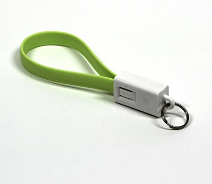 Picture of Adapter USB Logo towar w Sosnowcu - Kabel USB Logo microUSB, breloczek na klucze, jasno-zielony () - Morelenet_1131118