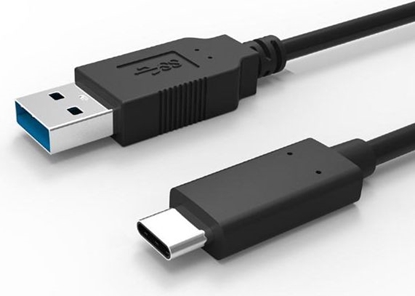 Attēls no Kabel USB Logo USB-A - USB-C 1 m Czarny