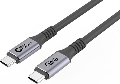 Attēls no Kabel USB MicroConnect USB-C - USB-C 0.5 m Czarny (USB4CC05)