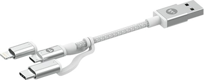 Attēls no Kabel USB Mophie USB-A - Lightning 1 m Biały (MPH024WHT)