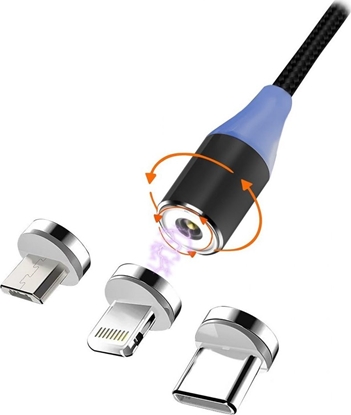 Attēls no Kabel USB Msonic USB-A - Lightning 1 m Czarny (MLU651)