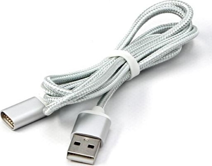 Attēls no Kabel USB Red Fighter USB-A - Magnetyczne 1 m Srebrny