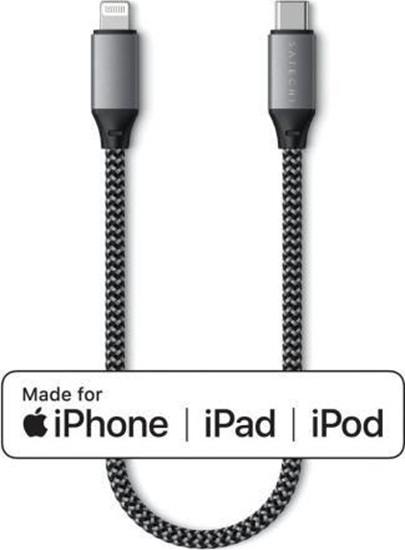 Picture of Kabel USB Satechi USB-C - Lightning 0.25 m czarny-srebrny (ST-TCL10M)
