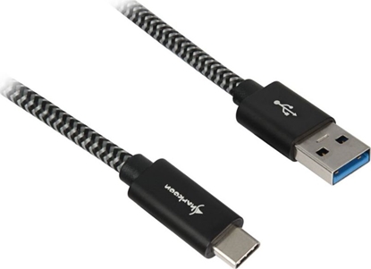 Attēls no Kabel USB Sharkoon USB-A - USB-C 0.5 m Czarny (4044951027033)