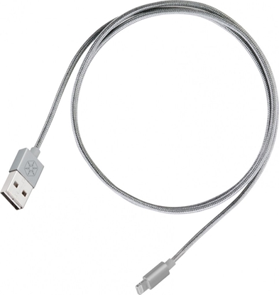 Attēls no Kabel USB SilverStone USB-A - Lightning 1 m Grafitowy (52014)