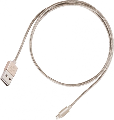 Attēls no Kabel USB SilverStone USB-A - Lightning 1 m Złoty (52016)
