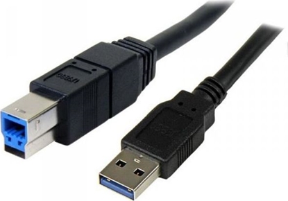 Picture of Kabel USB StarTech USB-A - USB-B 3 m Niebieski (USB3SAB3MBK)