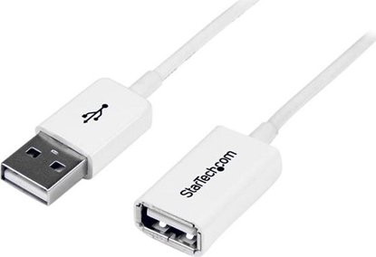 Attēls no Kabel USB StarTech USB-A - USB-A 3 m Biały (USBEXTPAA3MW)