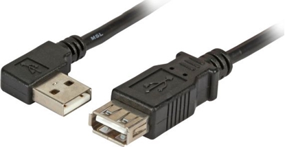 Изображение Kabel USB TecLine USB-A - USB-A 0.5 m Czarny (39912500)