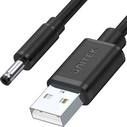 Изображение Kabel USB Unitek USB-A - DC 3.5 mm 1 m Czarny (Y-C495BK)