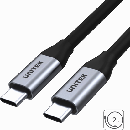 Изображение Kabel USB-C - USB-C PD 100W, 5Gbps, 4K60Hz, 2m, M/M; C14091ABK 