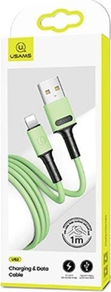 Изображение Kabel USB Usams USB-A - Lightning 1 m Zielony (69867-uniw)